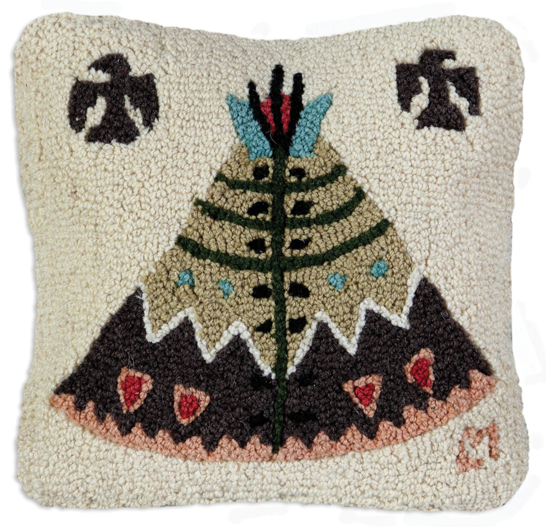 Teepee Decorative Wool Pillow