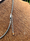 Helen 3mm Navajo Necklace With Spiny Beads - 16"