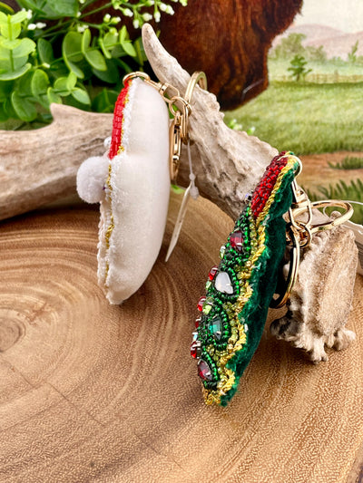 Puffy Beaded Christmas Key Chain