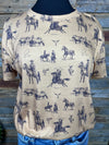 Horseman Round Up Toss Print Tee