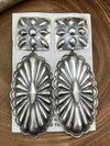 Emma Sterling Silver Concho Earrings