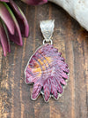 Blaine Spiny Stone Headdress Sterling Pendant