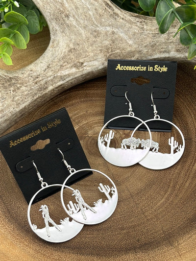 Falcon Ridge Cutout Fish Hook Earrings