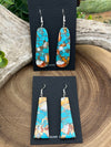 Ameillia Sterling Orange Dream Slab Earrings