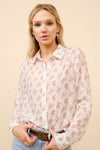 Dally Chiffon Western Print Blouse