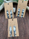 Vestibule Sterling White Buffalo Bronze Mix Slab Earrings