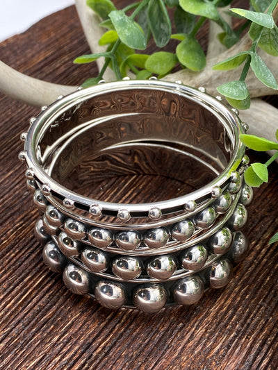 Renegade Sterling Dark Background Ball Bracelet