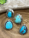 Avery Sterling Roped Oval Turquoise Ring