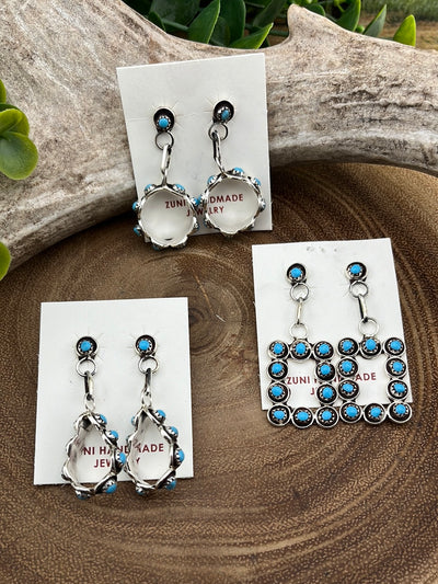 Petite Zuni Dot Open Frame Earrings