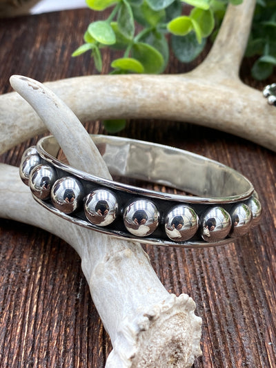 Renegade Sterling Dark Background Ball Bracelet