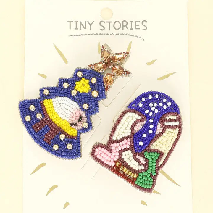 Nativity Beaded Pin/Brooch Set