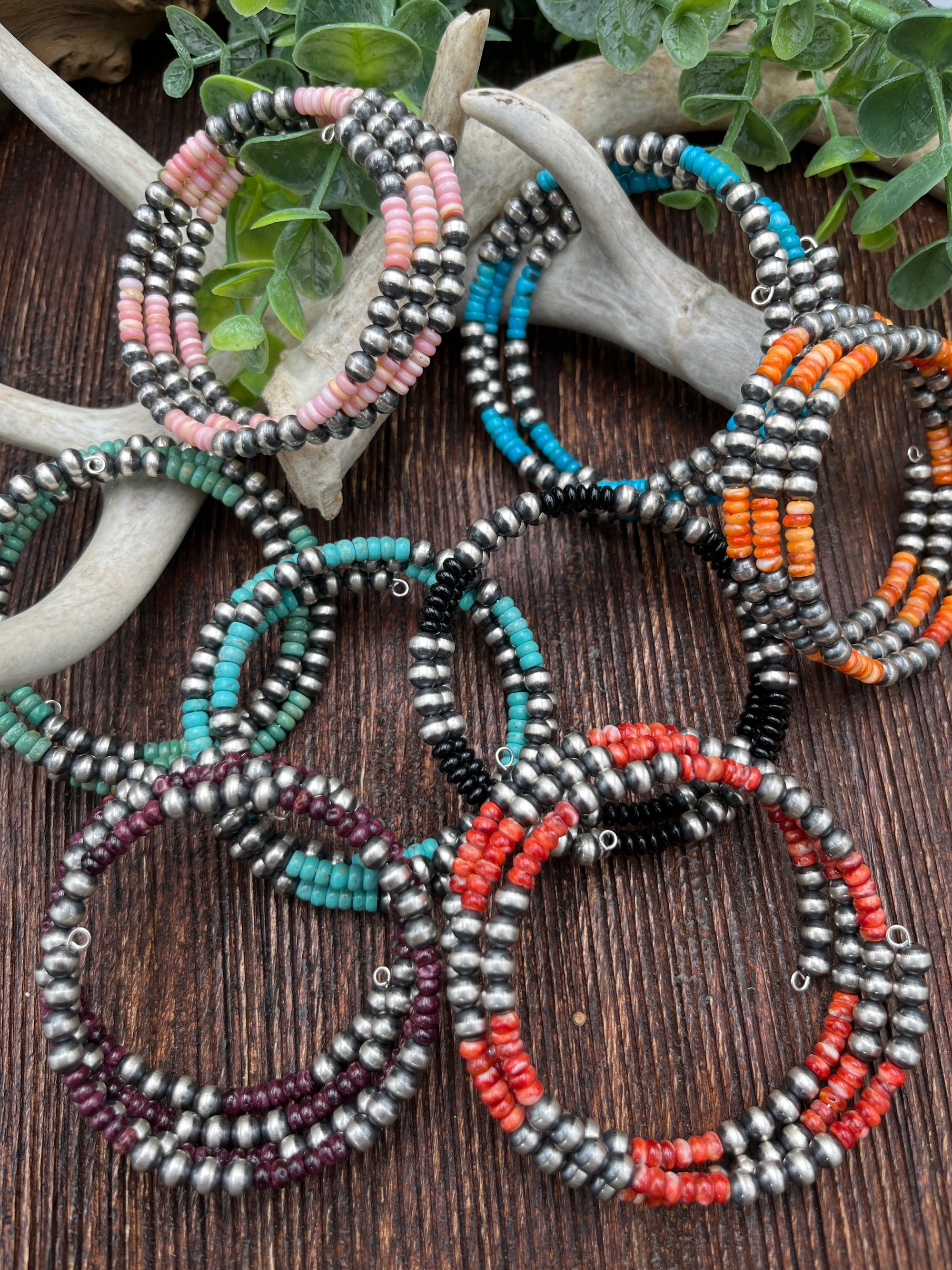 Cassidy Stone & Navajo Bead Wrap Bracelet