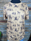 Horseman Round Up Toss Print Tee