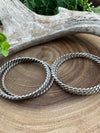 Slim Sterling Twisted Wire Bracelet