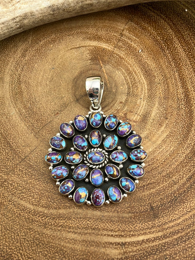 Virginia Sterling Cluster Medallion Pendant