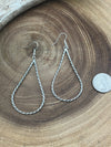 Sterling Twisted Wire Teardrop Hook Earrings