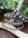 Renegade Sterling Dark Background Ball Bracelet