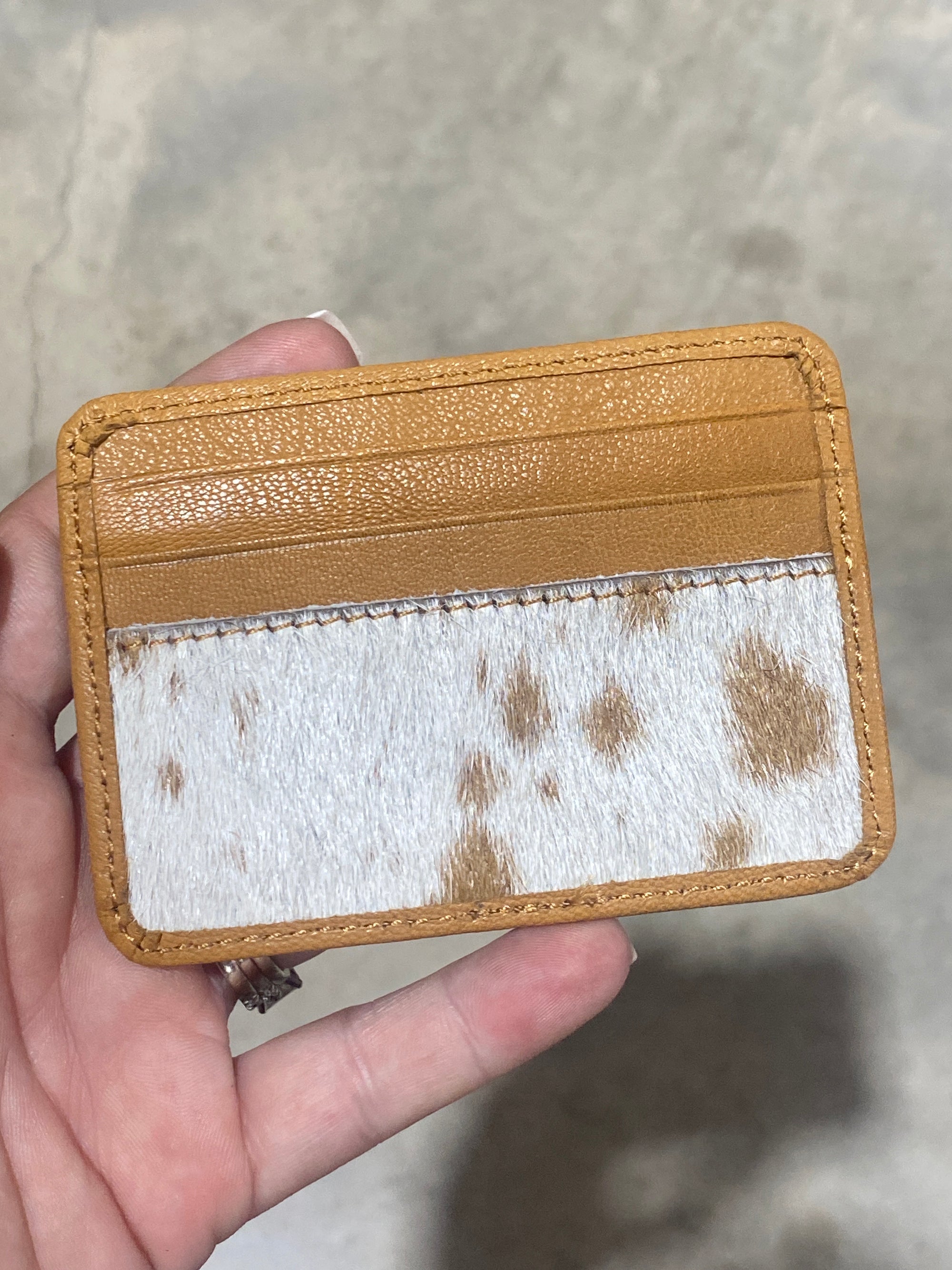 Hair on Hide Leather Card Case