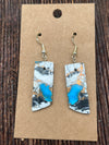 Campion Sterling Turquoise & White Buffalo Mix Slab Earrings