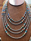 Wilson Sterling Navajo, Lapis, Turquoise & Spiny Bead Necklace