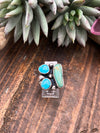 Carter Cluster Stone Turquoise Ring - Adjustable