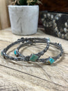 Clearwater Slim Sterling Bracelet With Stone Accents - Turquoise