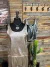 Rodanthe Metallic Tank Top