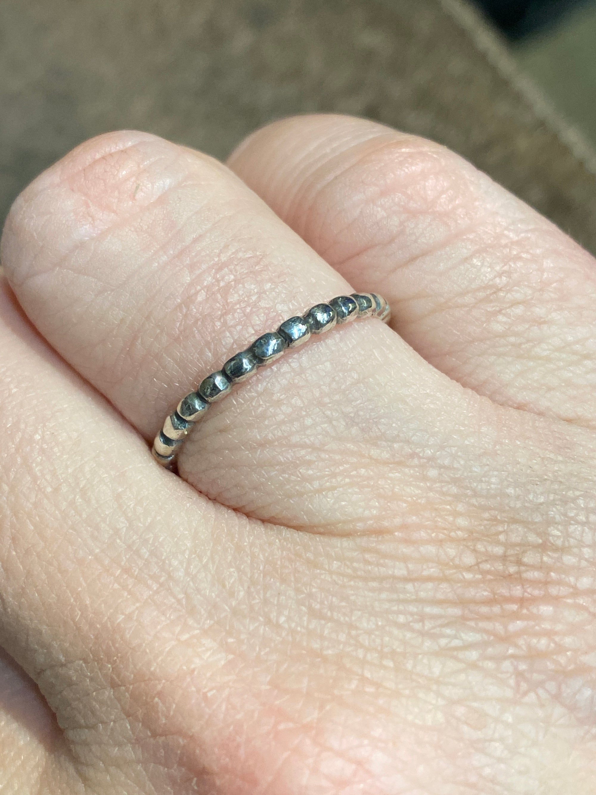 Finn Dainty Raised Dot Eternity Band - Size 9