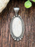 Gooding Sterling Framed White Buffalo Oval Pendant