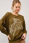 Bull Rider Embordered Sweatshirt