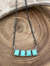 Destiny 4 Stone Bar Turquoise Necklace