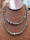 Ellen Sterling Navajo, Turquoise & Spiny Bead Necklace - 36"