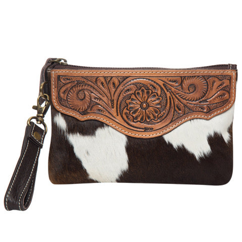 Crossbody cowhide purse