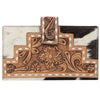 Tooled Cowhide Leather Wallet