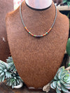 Helen 3mm Navajo Necklace With Spiny Beads - 16"