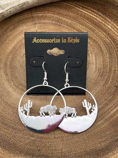 Falcon Ridge Cutout Fish Hook Earrings