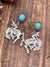 Cowgirl Bronc Dangle Fashion Earrings - Turquoise