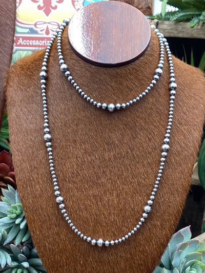 4-8mm Navajo Pearl Necklace with Varied Beads