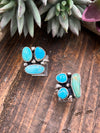 Carter Cluster Stone Turquoise Ring - Adjustable