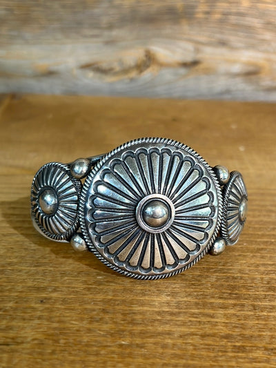 Cheyenne Sterling Triple Concho Cuff