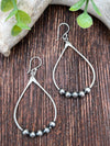 Jerry Sterling Teardrop Earrings With 5 Floating Beads