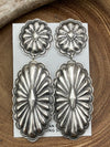 Emma Sterling Silver Concho Earrings