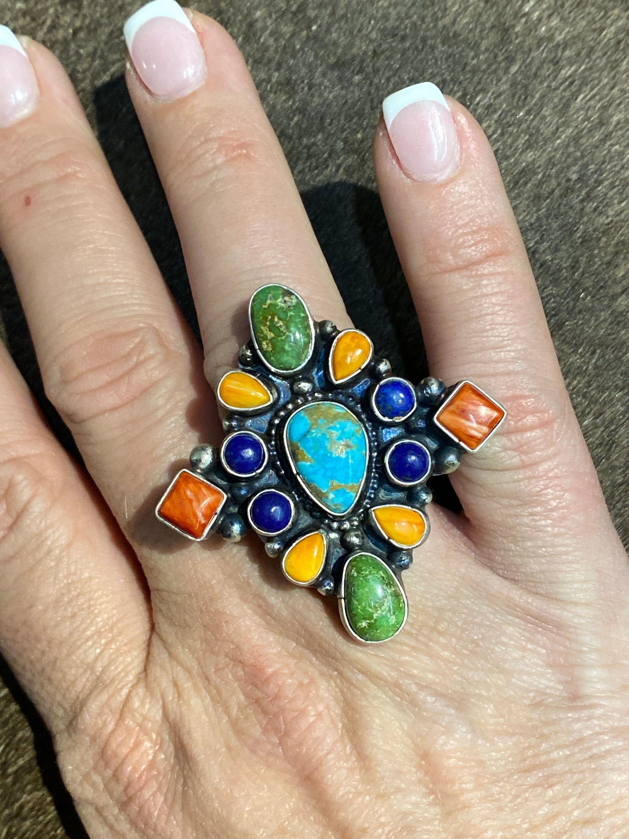 Rupert Multi Color Sterling Adjustable Ring