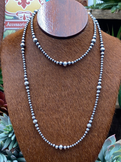 4-8mm Navajo Pearl Necklace with Varied Beads