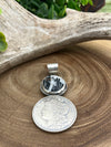 Macy Single Stone Dollar Coin Pendant