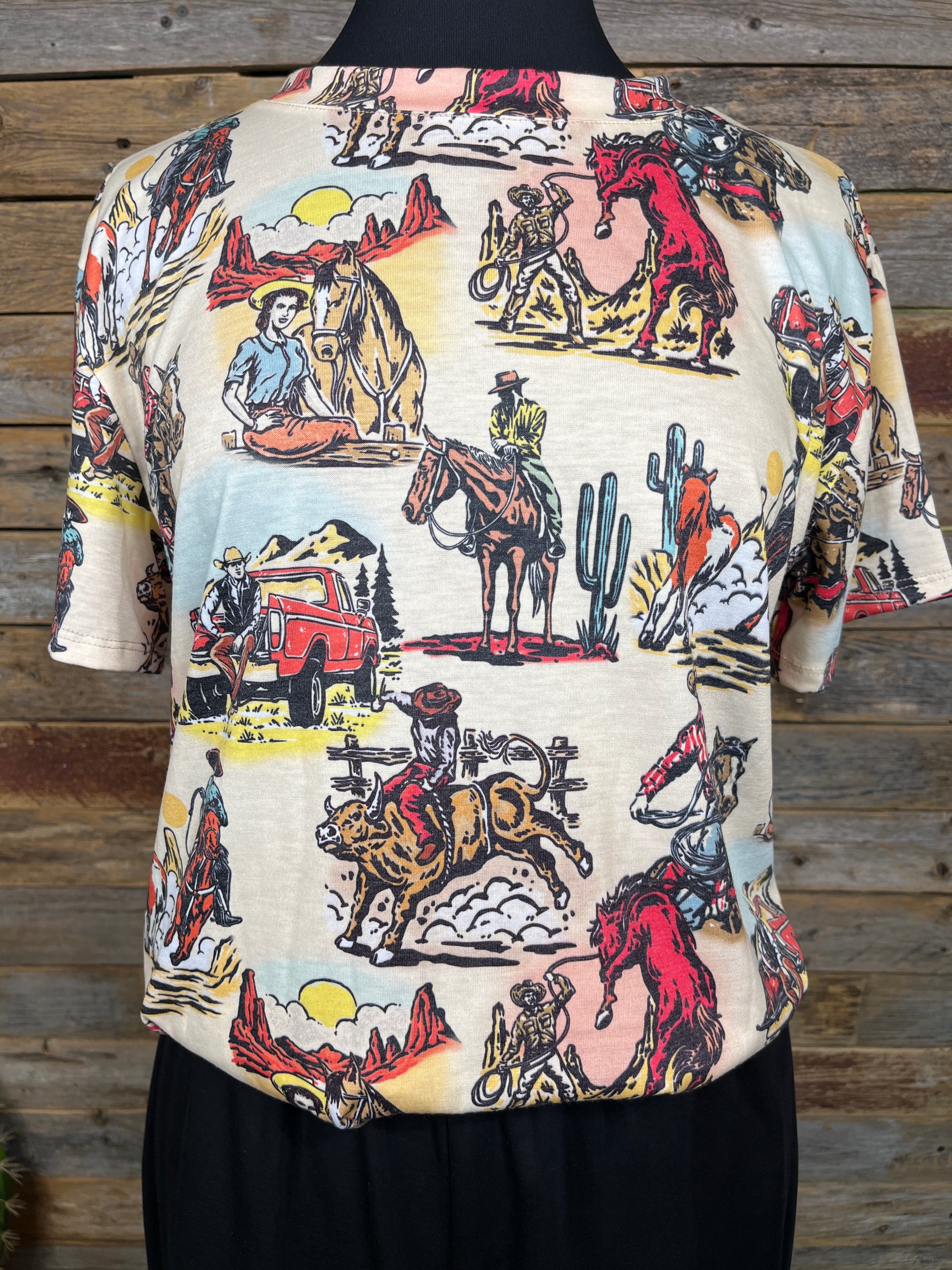 Vintage Western Toss Print T-shirt