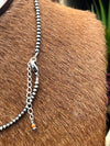 Helen 3mm Navajo Necklace With Spiny Beads - 16"