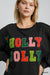 Holly Jolly Raw Edge Top