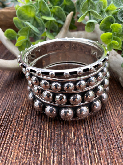 Renegade Sterling Dark Background Ball Bracelet