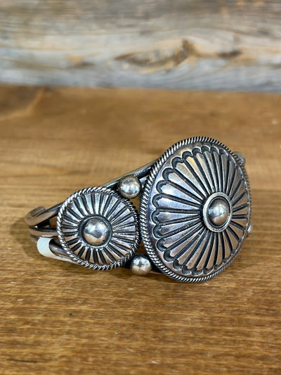 Cheyenne Sterling Triple Concho Cuff